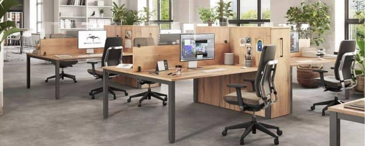 Bureaux bench dans un open space