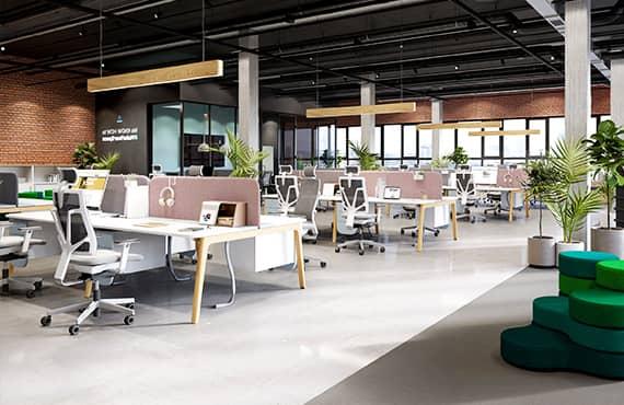 Exemple d\'un open-space tendance - 20ans France Bureau