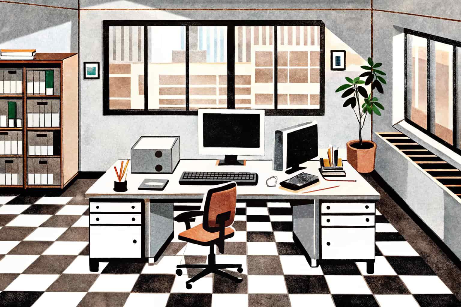 bureau vintage des années 90