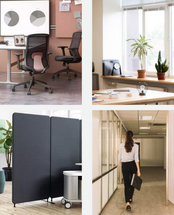 critères pour un aménagement de bureau design : lumière, ergonomie, circulation, acoustique