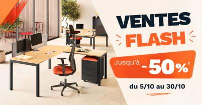 Ventes Flash  jusqu\'à -50% sur du mobilier de bureau