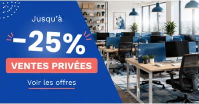 Ventes Privées -25% sur du mobilier de bureau français