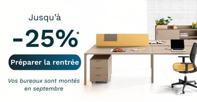 Préparer la rentrée -25% sur du mobilier de bureau