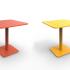 Table de restauration carré en aluminium avec pied colonne pour un usage extérieur - Gamme Bimini - France bureau	