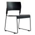 Chaise de réunion Docodo Polypro noire empilable - vue de profil