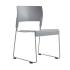 Chaise de réunion Docodo Polypro grise empilable - vue de profil