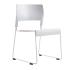 Chaise de réunion Docodo Polypro blanche empilable - vue de face
