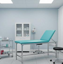 Divan examen L60 cm Table d\'examen à hauteur fixe