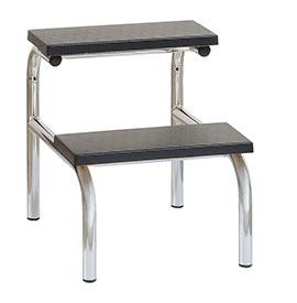 Marchepied 2 marches revêtement noir Petit mobilier médical