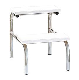 Marchepied 2 marches revêtement blanc Petit mobilier médical