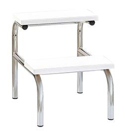 Marchepied 2 marches revêtement blanc Petit mobilier médical