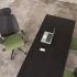 Fauteuil de bureau ergonomique Néo vert - vue de dessus en salle de réunion