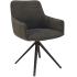 Chaise capitonnée en tissu anthracite avec assise pivotante et base pyramidale - gamme sloten-france bureau