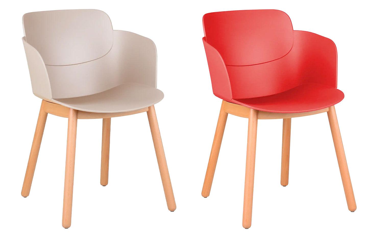 Chaise visiteur avec structure 4 pieds bois avec accoudoirs - Gamme ailama - France Bureau