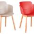 Chaise visiteur avec structure 4 pieds bois avec accoudoirs - Gamme ailama - France Bureau
