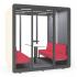 Cabine acoustique 4 places avec canapés et table inclus, gamme Ako 4 places, France bureau