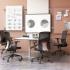 Siège de bureau ergonomique avec assise tissu, dossier résille et soutien lombaire - Gamme Alani - France bureau