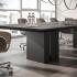 Table de réunion et conférence en bois mélaminé cadre aluminium, gamme Albano réunion - France Bureau