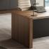 Bureau de direction luxe en bois mélaminé cadre aluminium voile de fond, gamme Albano - France Bureau