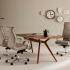 Fauteuil présidentiel en cuir haut de gamme avec fauteuil de conférence assortis - Gamme Albaron - France Bureau