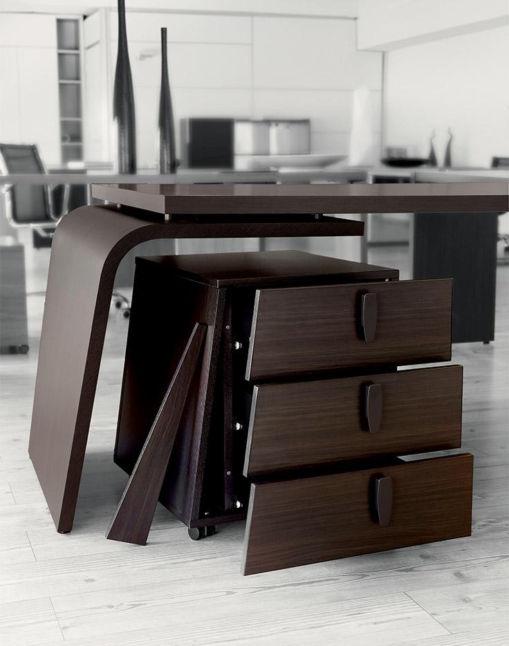 Caisson de bureau design inclinée avec compartiment privatif, gamme Almanzora, France Bureau
