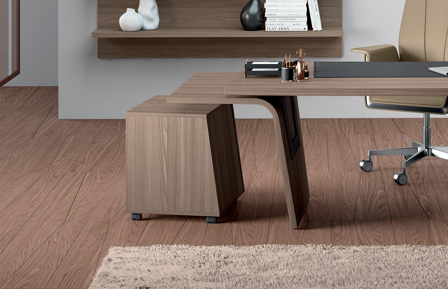 Caisson de bureau design inclinée avec compartiment privatif, gamme Almanzora, France Bureau
