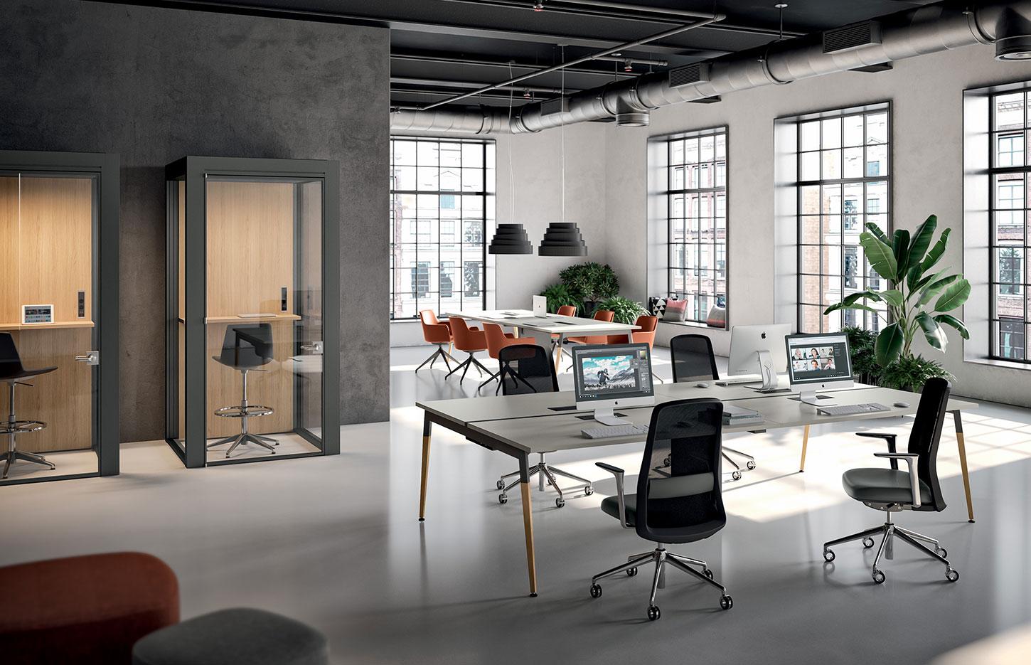 Alsek open space 2 personnes bureau partagé rangements, gamme Alsek - France Bureau