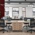 Bureau open space inviduel bureau partagé rangements, gamme Alsek - France Bureau