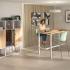 Espace collaboratif dynamique, table haute plateau bois robuste, piètement noir tubulaire élégant, gamme Altai Haute - France Bureau