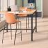 Bureau haut partagé, usage quotidien intensif, plateau stratifié et piétement acier, style épuré, gamme Altai Haute - France Bureau