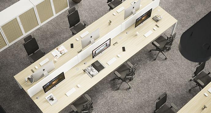 Déclinaisons & tarifs Altaï open-space 2 personnes Bureau modulable open space