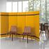 Cloisons acoustiques en tissu avec attaches sangles élastiques, gamme Alveria - France Bureau