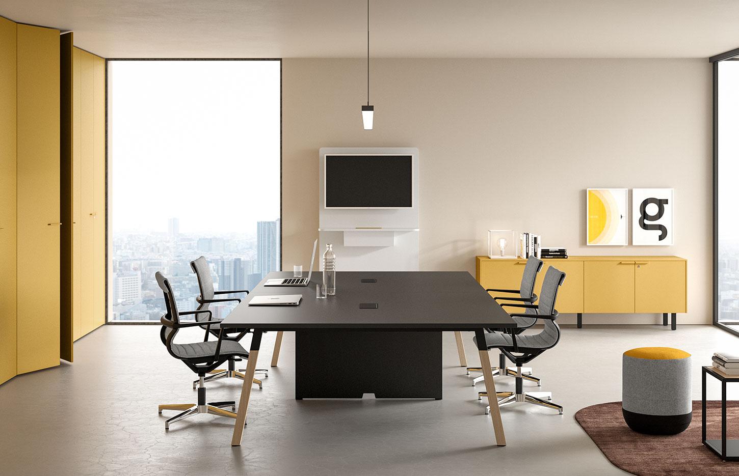 Bureau open-space scandinave pieds bois blanc, gamme Amazone open-space - France Bureau