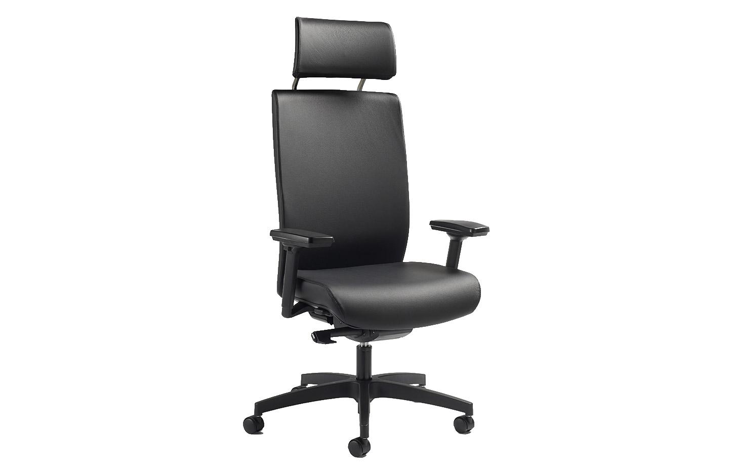 Fauteuil de direction avec têtière réglable, gamme Aoraki - France Bureau
