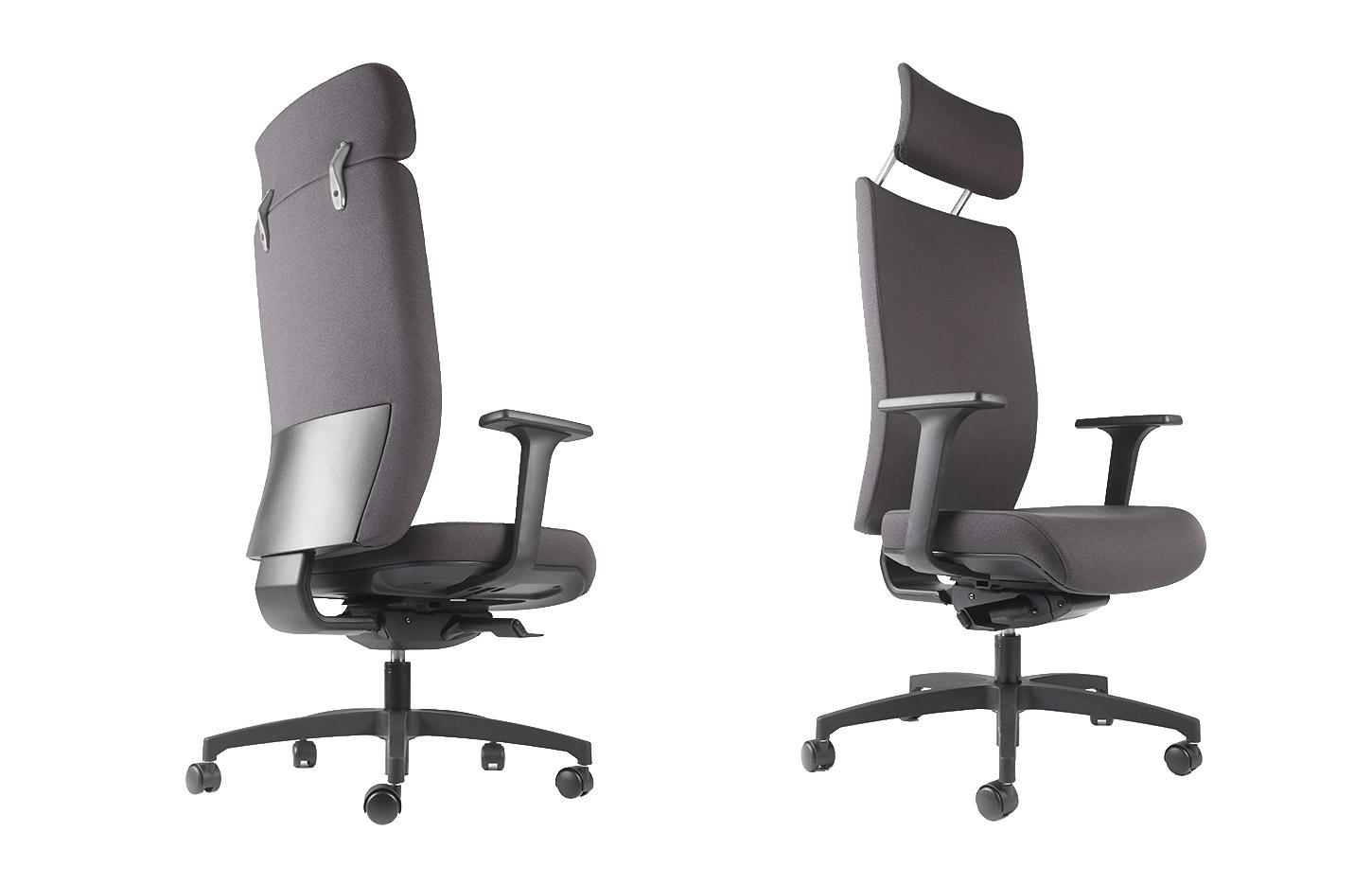 Fauteuil de direction avec têtière réglable, gamme Aoraki - France Bureau
