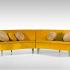 Canapé 2 places contemporain L 150x H84cm, gamme Ardila - France Bureau 