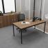 Bureau individuel pieds métal plateau mélaminé pas cher, gamme Asador - France Bureau