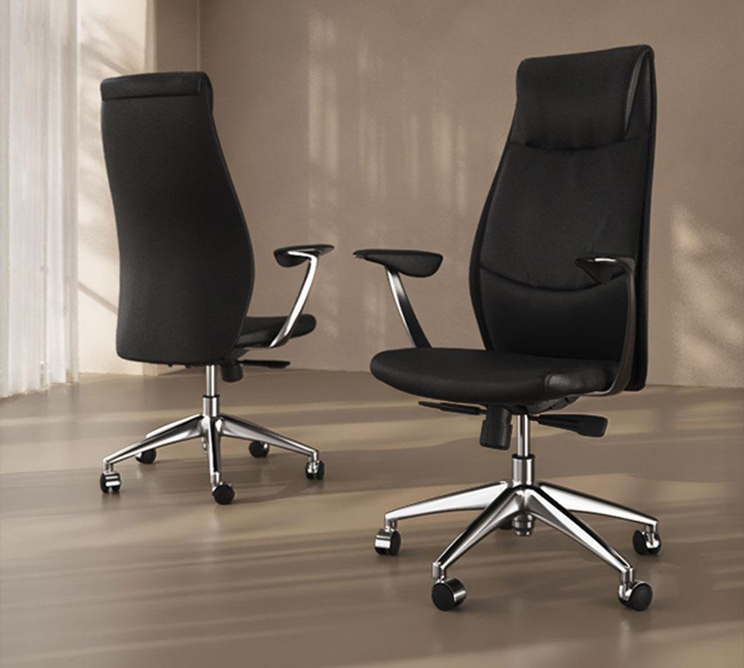 Fauteuil de direction en similicuir Noir, gamme Astorg - France Bureau