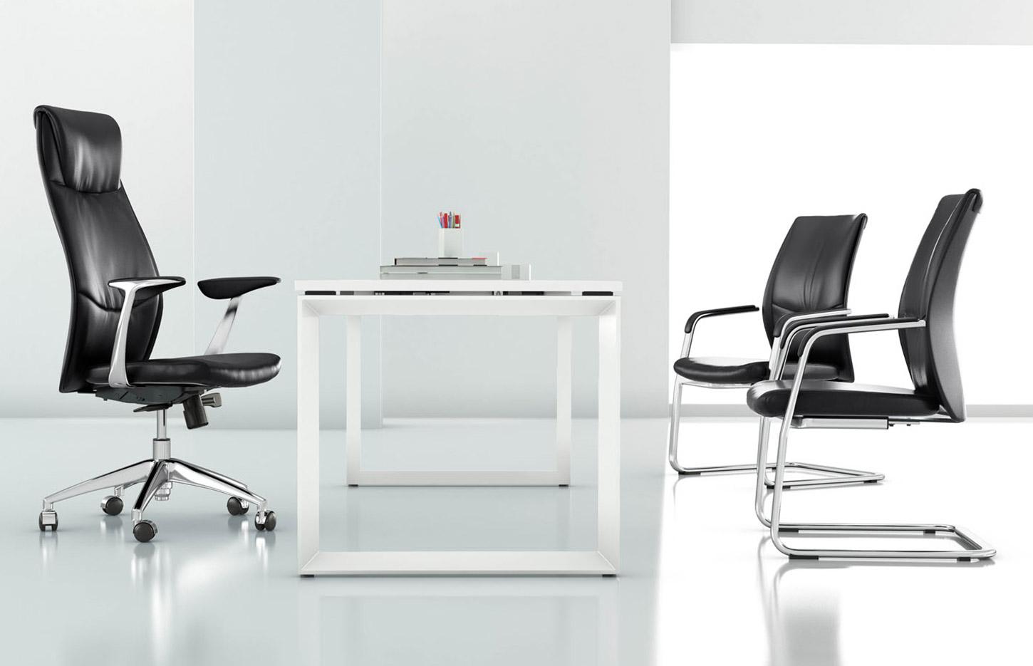 Fauteuil de direction en similicuir Noir, gamme Astorg - France Bureau