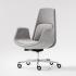 Fauteuil de direction haut dossier accoudoirs fixes en tissu, gamme Athos direction - France Bureau