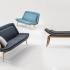 Canapé d\'accueil, fauteuil banquette 2 ou 3 places tissu ou laine, gamme Athos - France Bureau