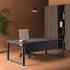 Bureau de Bureau modulable open-space individuel ou bench pieds en \