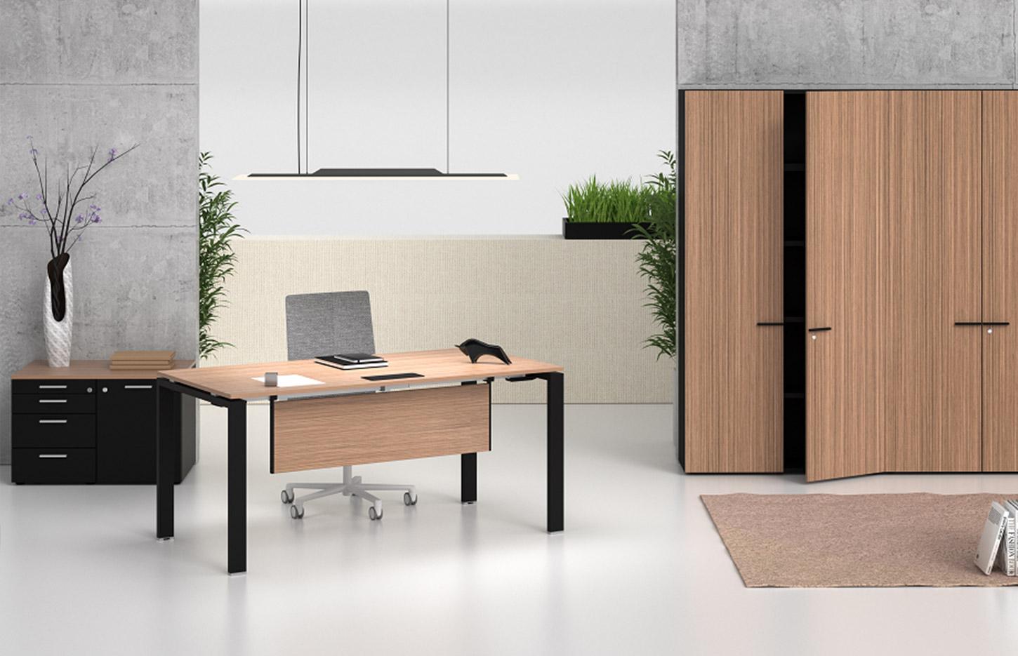Bureau modulable open-space individuel ou bench pieds en \