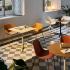 Table de restauration plateau bois, fenix ou dekton, gamme Bassia - France Bureau