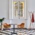 Table de restauration plateau bois, fenix ou dekton, gamme Bassia - France Bureau