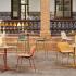 Table de restauration plateau bois, fenix ou dekton, gamme Bassia - France Bureau