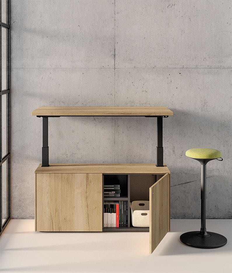 Bureau réglable en hauteur bench ou table de réunion, gamme Baxter - France Bureau