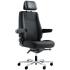 Fauteuil ultra résistant en revêtement tissu noir pour usage intensif - Gamme Bazel - France Bureau