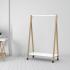 Portant à vêtement avec structure en hêtre, barre en acier banc et étagère en MDF banc - Gamme Bégo - France bureau	