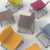 Fauteuil lounge avec monocoque rembourrée en tissu et structure en métal - gamme Belagua - France Bureau	